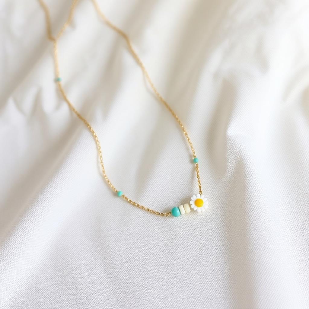 Beaded Daisy Necklace